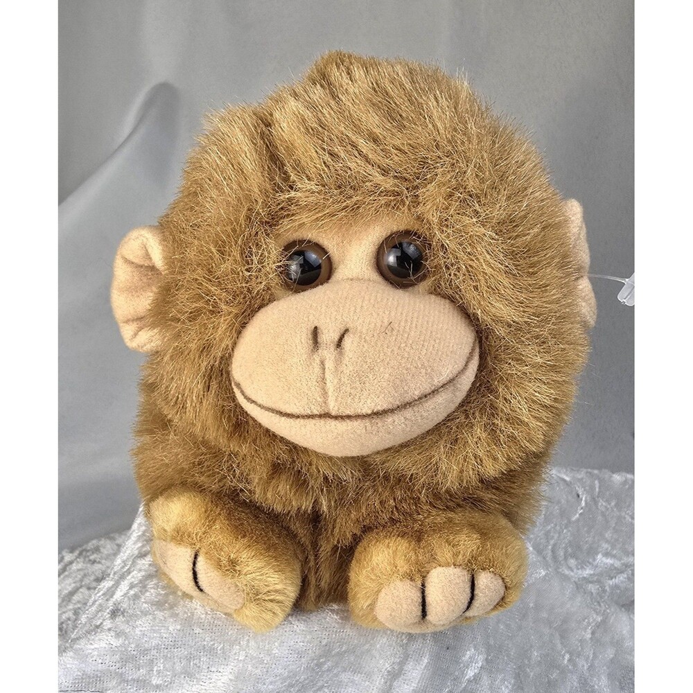 Vintage 1997 Puffkins 5" Plush Amber Ape Monkey Stuffed Plush Animal with Tags